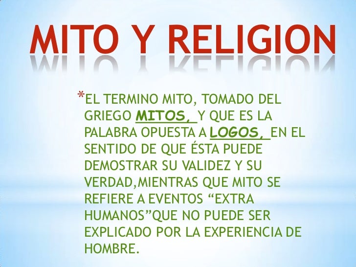 Mito y religion