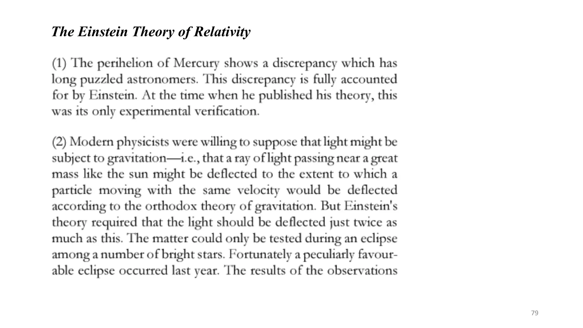 The Einstein Theory of Relativity
79
 