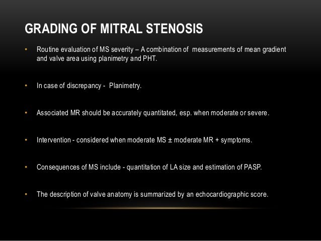 Mitral stenosis - Echocardiography