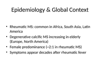 Calcific Ms Mitral Stenosis guideline and critical care approach | PPTX