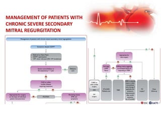 MANAGEMENT OF PATIENTS WITH
CHRONIC SEVERE SECONDARY
MITRAL REGURGITATION
 