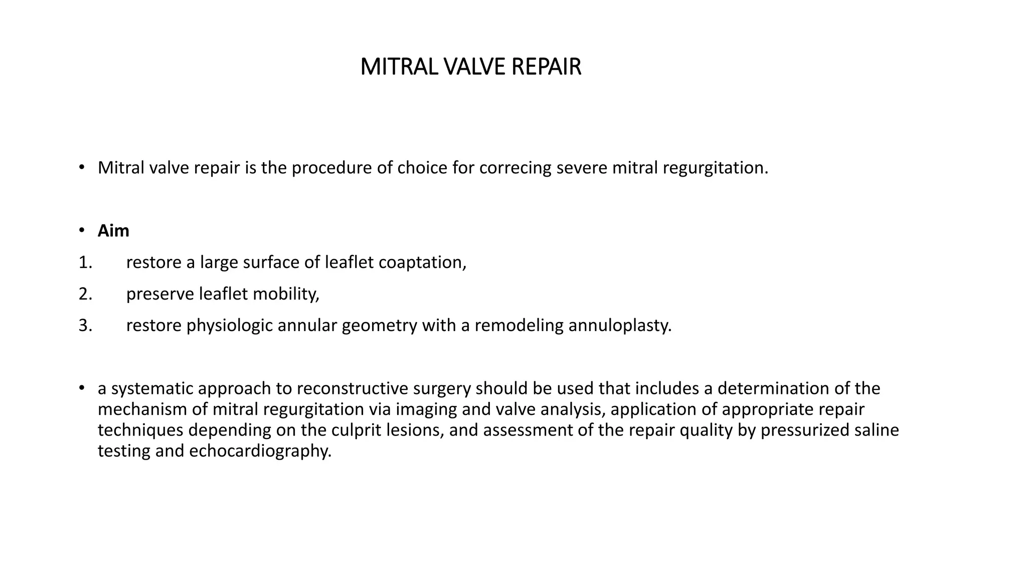 Anular Repad Mitral valve repair | PPTX