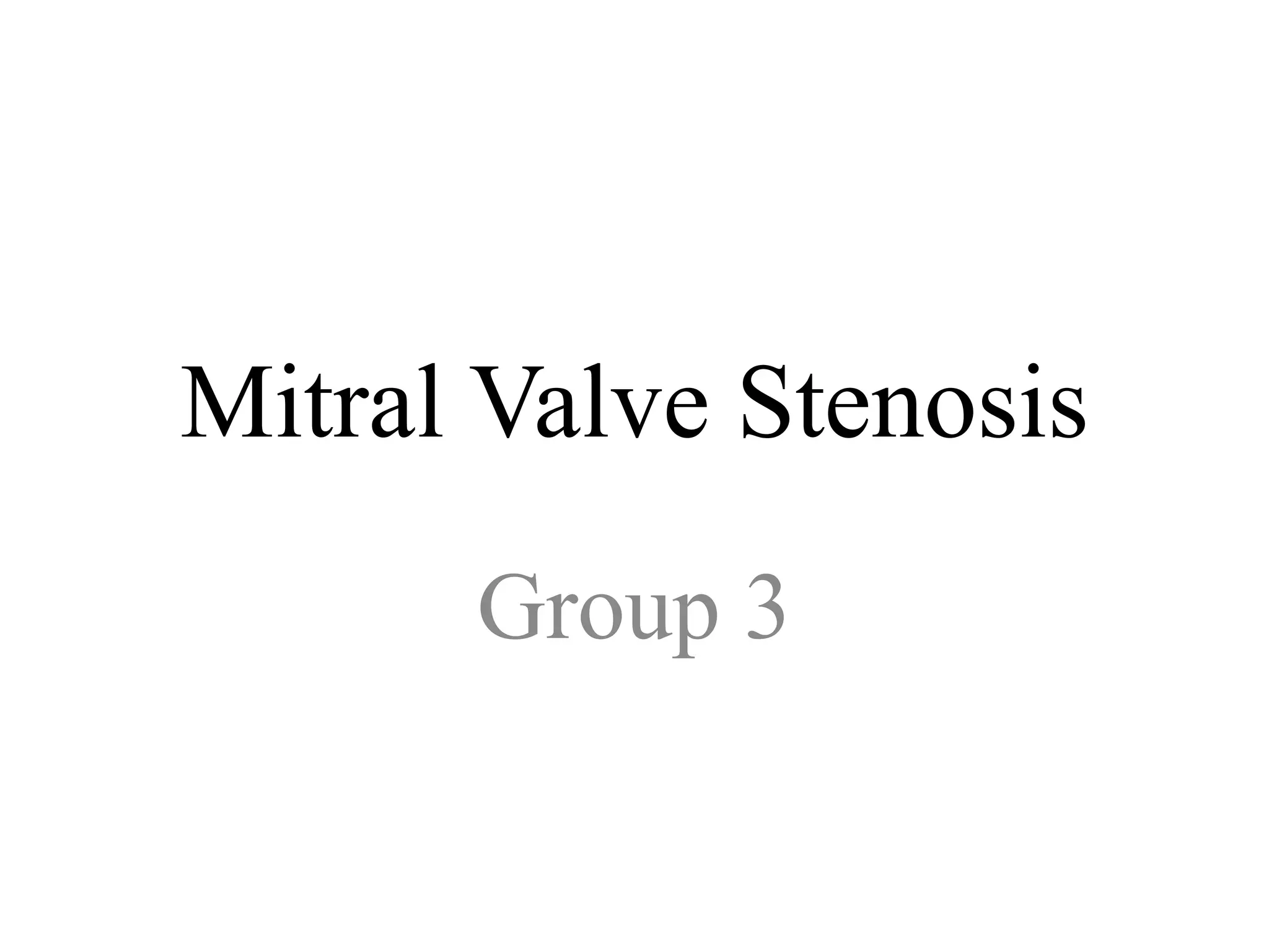 Mitral valve stenosis powerpoint | PPTX
