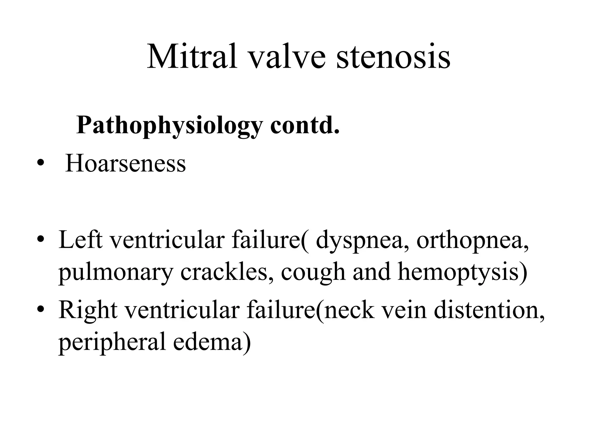Mitral valve stenosis powerpoint | PPTX