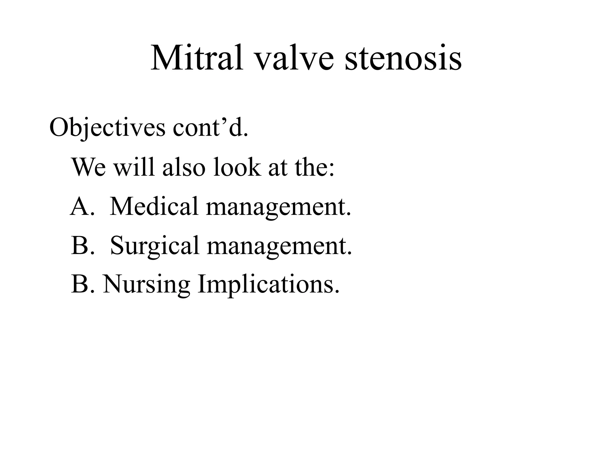 Mitral valve stenosis powerpoint | PPTX