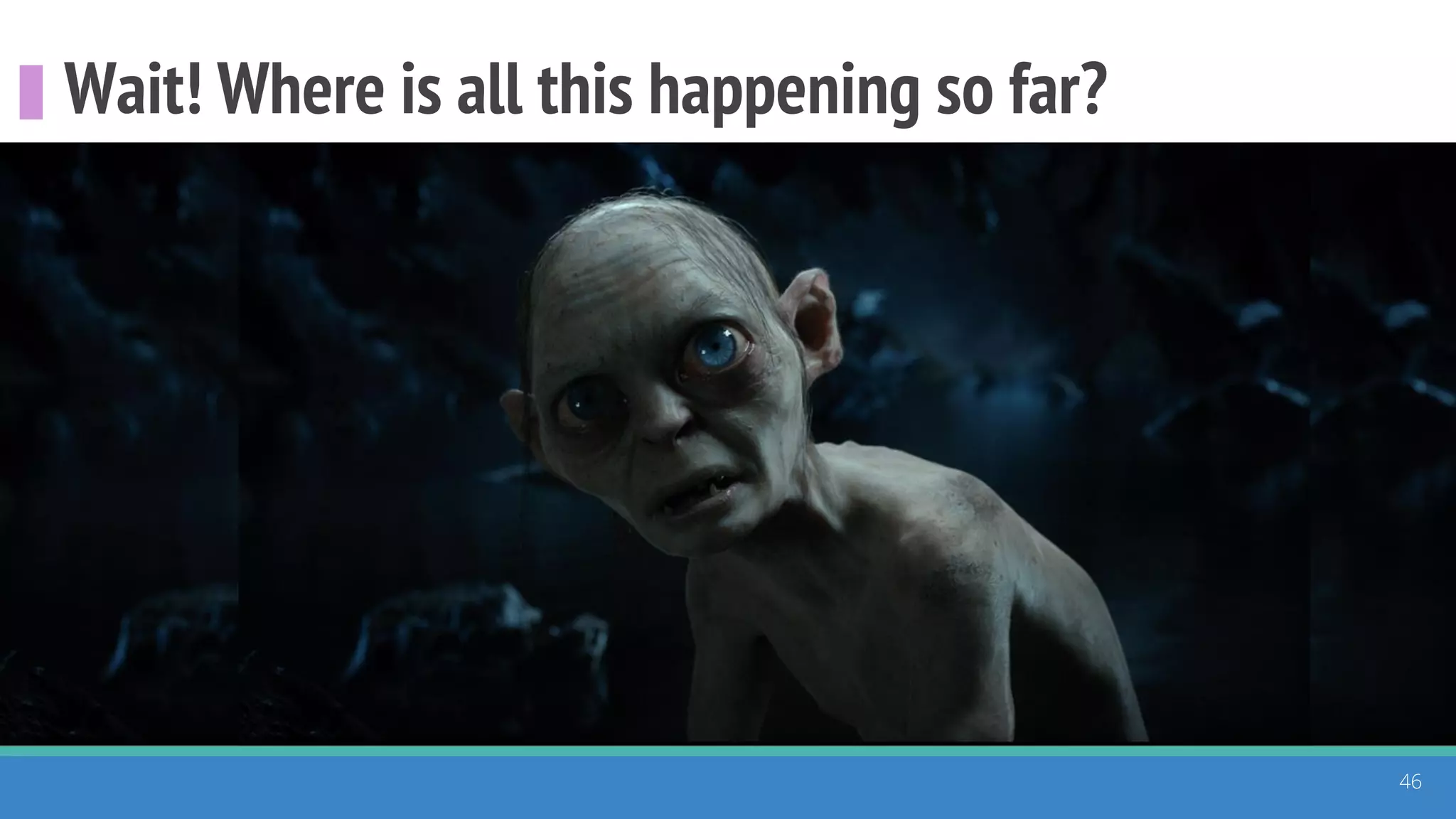 Wait! Where is all this happening so far?
46
 