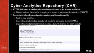 MITRE ATT&CKcon 2.0: ATT&CK Updates - Cyber Analytics Repository (CAR ...