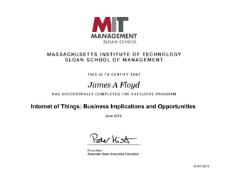 Internet of Things: Business Implications and Opportunities
James A Floyd
James A Floyd
Internet of Things: Business Implications and Opportunities
June 2018
1518112473
 