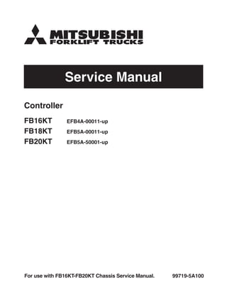 Service Manual
99719-5A100
For use with FB16KT-FB20KT Chassis Service Manual.
Controller
FB16KT EFB4A-00011-up
FB18KT EFB5A-00011-up
FB20KT EFB5A-50001-up
 