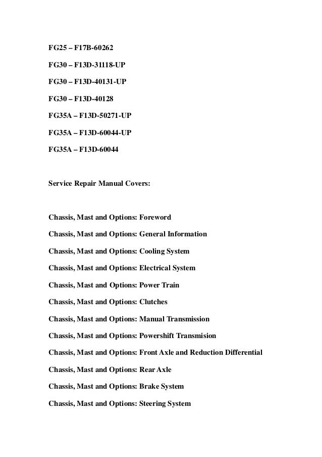 Mitsubishi Fg20 Fork Truck Manual Mitsubishi Fg20 Fork Truck Manual