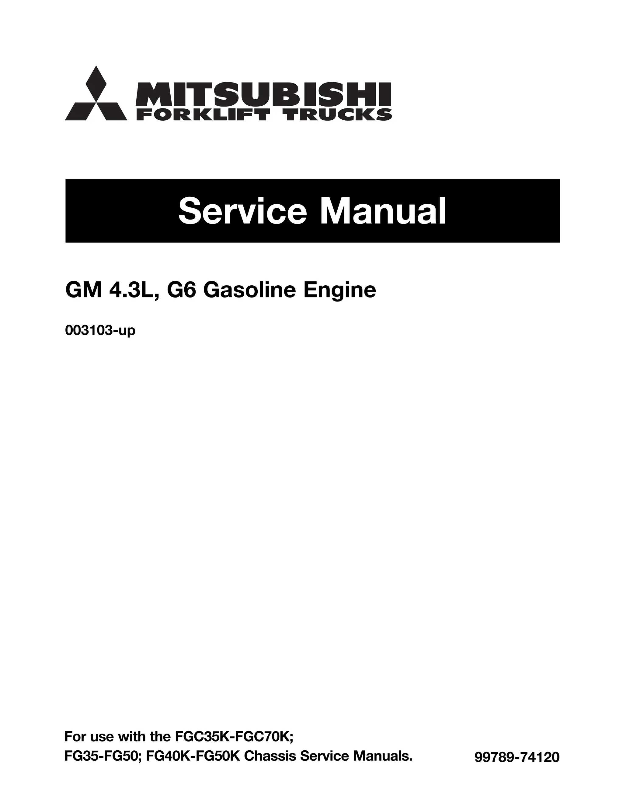 Mitsubishi FGC35K Forklift Trucks (Engine) Service Repair Manual.pdf