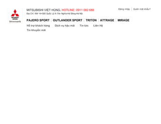 Bản tin Mitsubishi pajero sport gasoline 4x2 at máy xăng, 1 cầu, số tự động) 2015