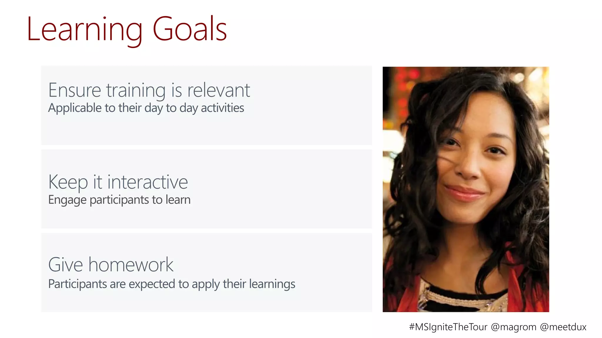 Learning Goals
 