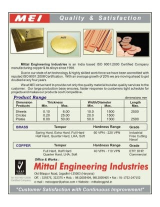 Mittal Engineering Industries, Jagadhri, Metal Coils