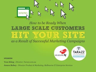 How to be Ready When Large Scale Customers Hit Your Site as a Result of Successful Marketing Campaigns