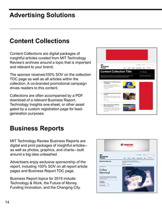 MIT technology Review Media Kit 2016 | PDF