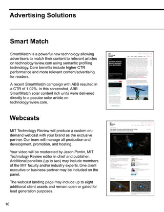 MIT technology Review Media Kit 2016 | PDF