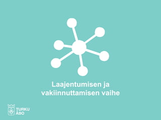 Laajentumisen ja
vakiinnuttamisen vaihe
 