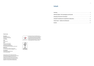 3
Impressum
Herausgeber
Bundesministerium für
Wirtschaft und Technologie
10115 Berlin
www.bmwi.de
Stand
September 2013
Druck
Silber Druck oHG, Niestetal
Gestaltung und Produktion
WIK-Consult GmbH, Bad Honnef
LoeschHundLiepold Kommunikation GmbH, Berlin
Bildnachweis
Titel: Shutterstock: Peshkova; Innen: Fotolia
(S. 1, 4, 8, 12, 14, 16, 19, 20, 23, 25), BMWi (S. 5, 7, 9).
Text, Redaktion
Bundesministerium für Wirtschaft
und Technologie (BMWi)
Diese Broschüre ist Teil der Öffentlichkeitsarbeit
des Bundesministeriums für Wirtschaft und Technologie.
Sie wird kostenlos abgegeben und ist nicht zum
Verkauf bestimmt. Nicht zulässig sind die Verteilung
auf Wahlveranstaltungen und an Informationsständen
der Parteien sowie das Einlegen, Aufdrucken oder
Aufkleben von Informationen oder Werbemitteln.
Das Bundesministerium für Wirtschaft und
Technologie ist mit dem audit berufundfamilie®
für seine familienfreundliche Personalpolitik
ausgezeichnet worden. Das Zertifikat wird von
der berufundfamilie gGmbH, einer Initiative der
Gemeinnützigen Hertie-Stiftung, verliehen.
Inhalt
Einleitung  . . . . . . . . . . . . . . . . . . . . . . . . . . . . . . . . . . . . . . . . . . . . . . . . . . . . . . . . . . . . . . . . . . . . . . . . . . . . . . . . . . . . . . . . . . . . . . . . . . . . . . . . . 4
Mittelstand-Digital – IKT-Anwendungen in der Wirtschaft  . . . . . . . . . . . . . . . . . . . . . . . . . . . . . . . . . . . . . . . . . . . . . . . . . . . . . . . 5
eKompetenz-Netzwerk für Unternehmen  . . . . . . . . . . . . . . . . . . . . . . . . . . . . . . . . . . . . . . . . . . . . . . . . . . . . . . . . . . . . . . . . . . . . . . . . 8
eStandards: Geschäftsprozesse standardisieren, Erfolg sichern  . . . . . . . . . . . . . . . . . . . . . . . . . . . . . . . . . . . . . . . . . . . . . . . . . . 12
Einfach intuitiv – Usability für den Mittelstand  . . . . . . . . . . . . . . . . . . . . . . . . . . . . . . . . . . . . . . . . . . . . . . . . . . . . . . . . . . . . . . . . . . 19
Kontakte  . . . . . . . . . . . . . . . . . . . . . . . . . . . . . . . . . . . . . . . . . . . . . . . . . . . . . . . . . . . . . . . . . . . . . . . . . . . . . . . . . . . . . . . . . . . . . . . . . . . . . . . . . 27
Impressum
Herausgeber
Bundesministerium für
Wirtschaft und Technologie
10115 Berlin
www.bmwi.de
Stand
September 2013
Druck
Silber Druck oHG, Niestetal
Gestaltung und Produktion
WIK-Consult GmbH, Bad Honnef
LoeschHundLiepold Kommunikation GmbH, Berlin
Bildnachweis
Titel: Shutterstock: Peshkova; Innen: Fotolia
(S. 1, 4, 8, 12, 14, 16, 19, 20, 23, 25), BMWi (S. 5, 7, 9).
Text, Redaktion
Bundesministerium für Wirtschaft
und Technologie (BMWi)
Diese Broschüre ist Teil der Öffentlichkeitsarbeit
des Bundesministeriums für Wirtschaft und Technologie.
Sie wird kostenlos abgegeben und ist nicht zum
Verkauf bestimmt. Nicht zulässig sind die Verteilung
auf Wahlveranstaltungen und an Informationsständen
der Parteien sowie das Einlegen, Aufdrucken oder
Aufkleben von Informationen oder Werbemitteln.
Das Bundesministerium für Wirtschaft und
Technologie ist mit dem audit berufundfamilie®
für seine familienfreundliche Personalpolitik
ausgezeichnet worden. Das Zertifikat wird von
der berufundfamilie gGmbH, einer Initiative der
Gemeinnützigen Hertie-Stiftung, verliehen.
 