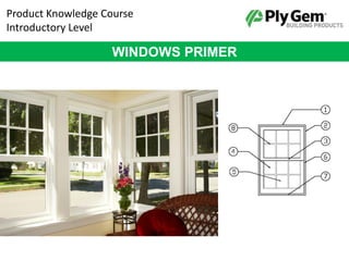Product Knowledge Course
Introductory Level
WINDOWS PRIMER
 