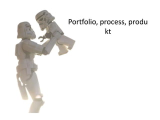 Portfolio, process, produ
kt

 