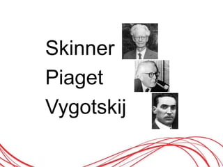 Skinner
Piaget
Vygotskij
 