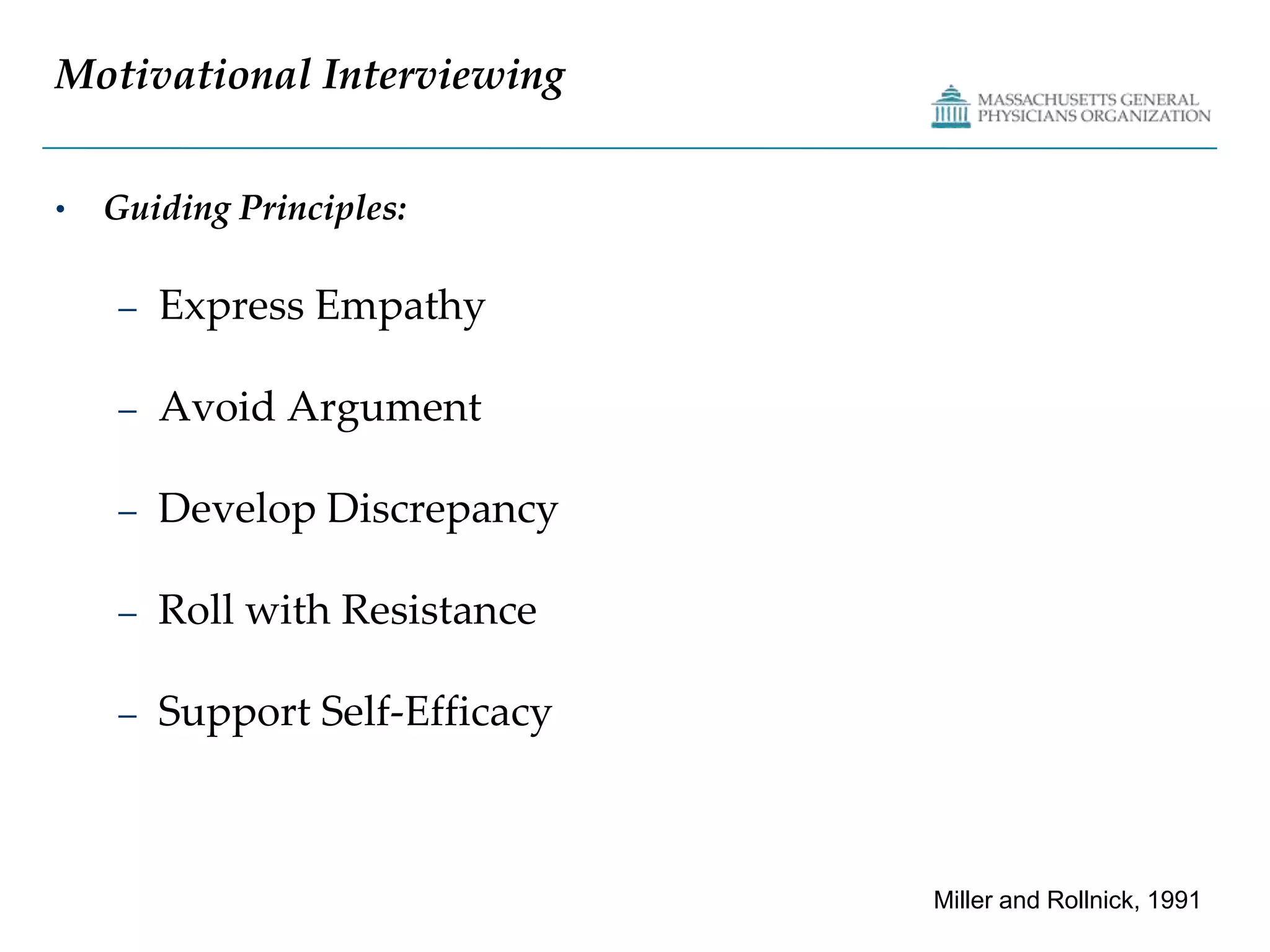 Promotes change from within not from without