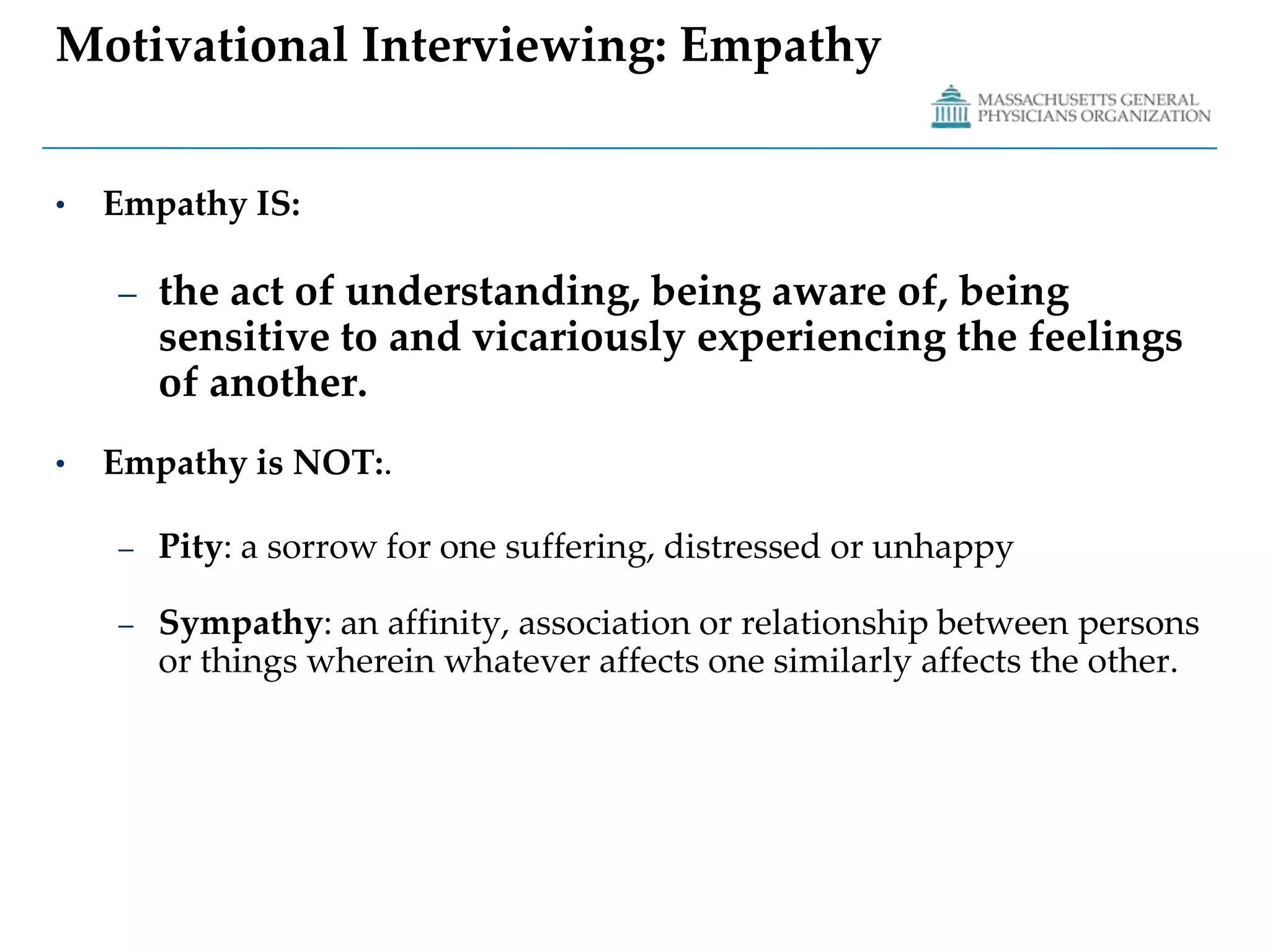 The patient finds the answers, the patient finds the answers, the patient finds the answers!Miller and Rollnick, 19918