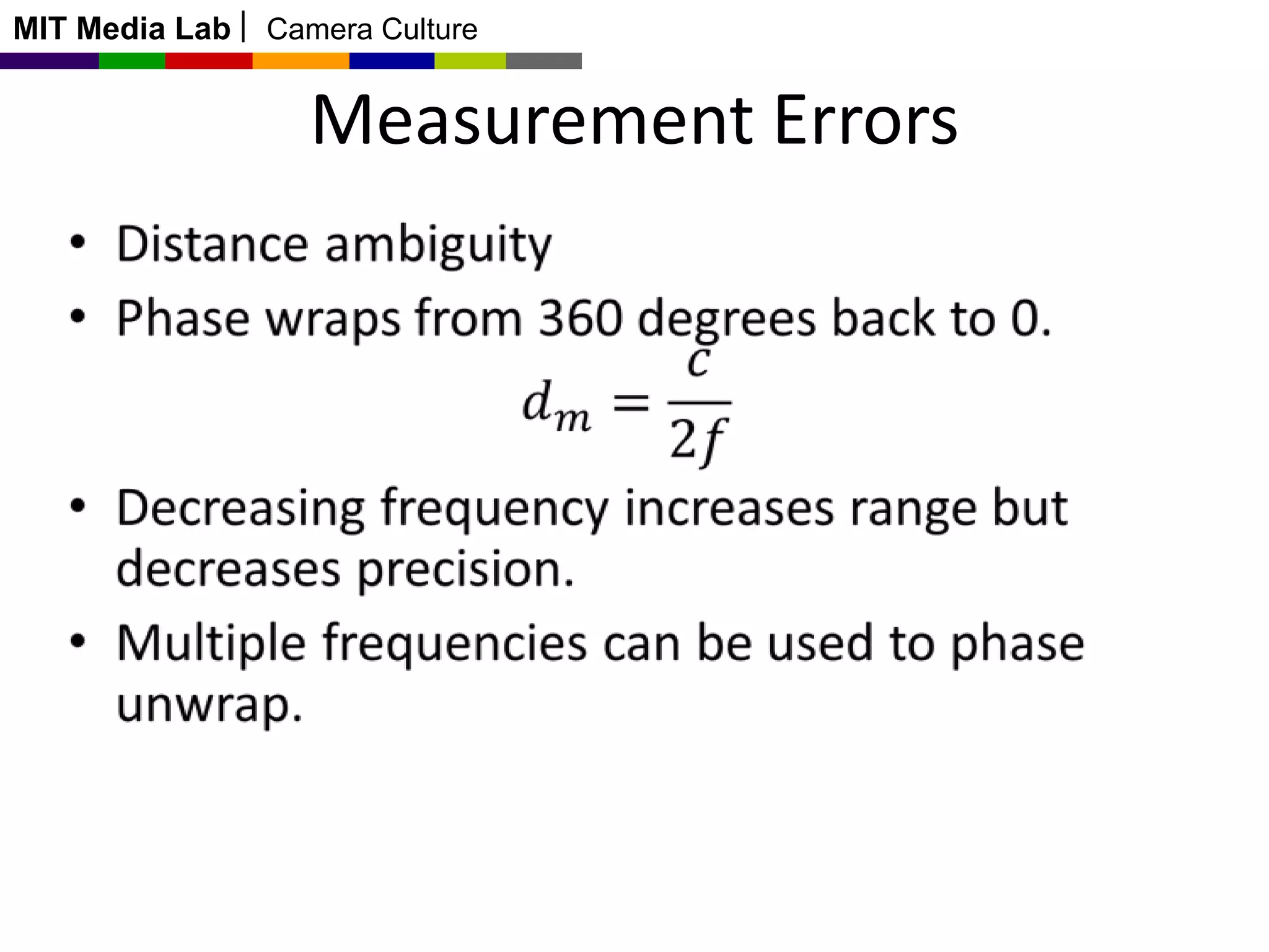 MIT Media Lab

Camera Culture

Measurement Errors

 