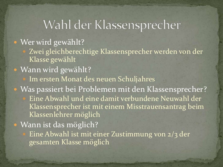 Welche Aufgaben Hat Ein Klassensprecher - vina conan