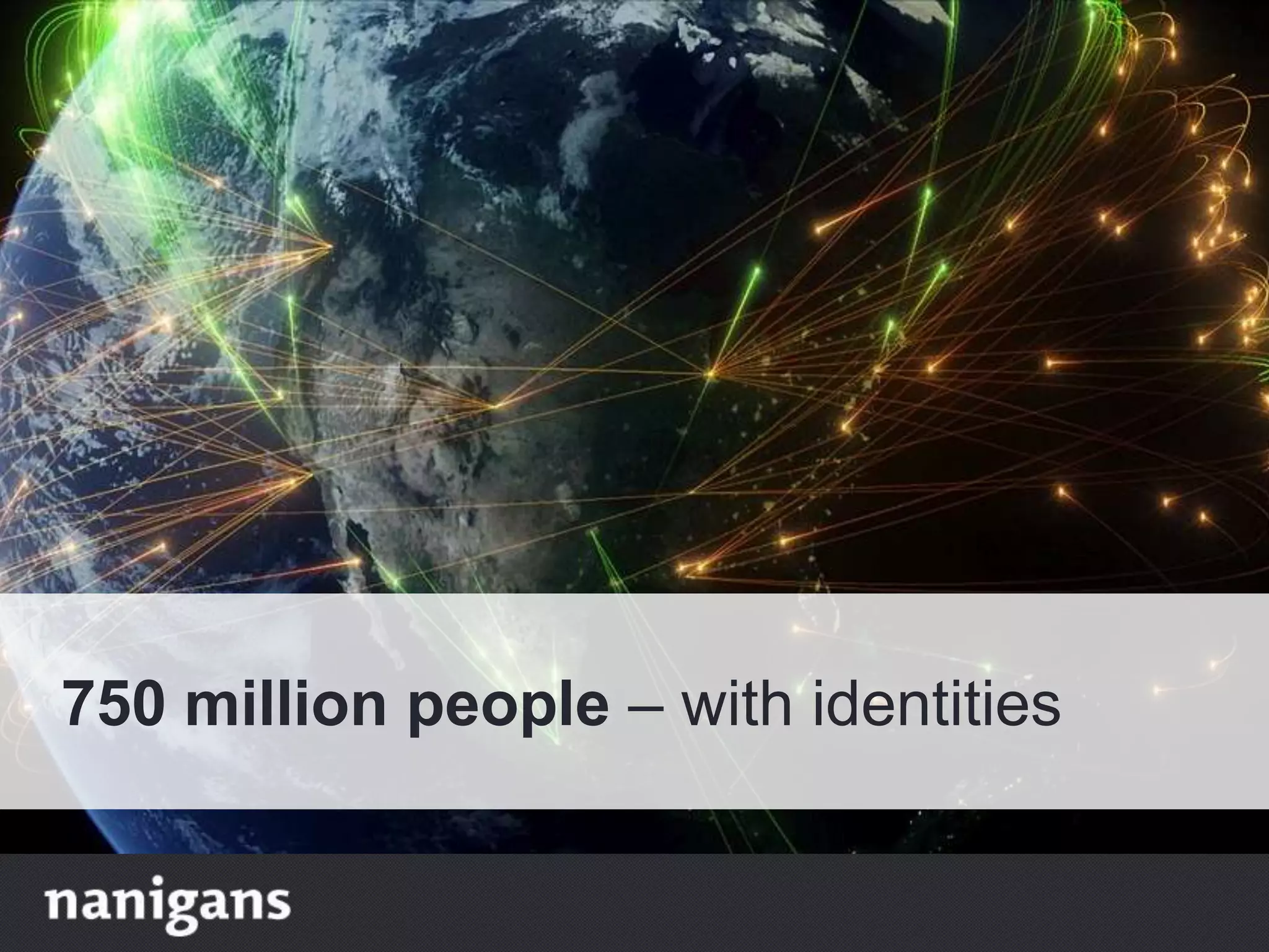 750 million people – with identities
 