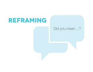 reframing
Did you mean…?
 