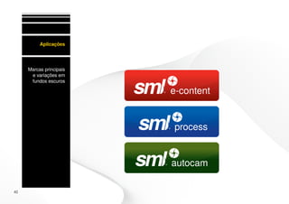 Aplicações




     Marcas principais
      e variações em
      fundos escuros




40
 