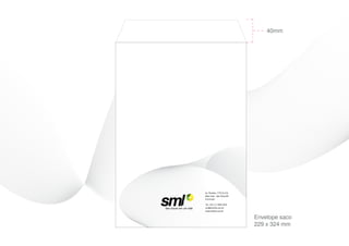 40mm




                         Av. Paulista, 1776 Cj 21A
                         Bela Vista - São Paulo/SP
                         01310-921

                         Tel. +55 (11) 262-2343
Seu futuro em um click   sml@smlinfo.com.br
                         www.smlinfo.com.br


                                                     Envelope saco
                                                     229 x 324 mm
 