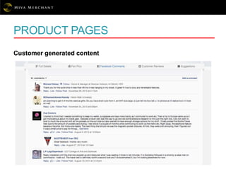 PRODUCT PAGES
Customer generated content
 