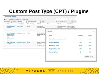 Custom Post Type (CPT) / Plugins
 