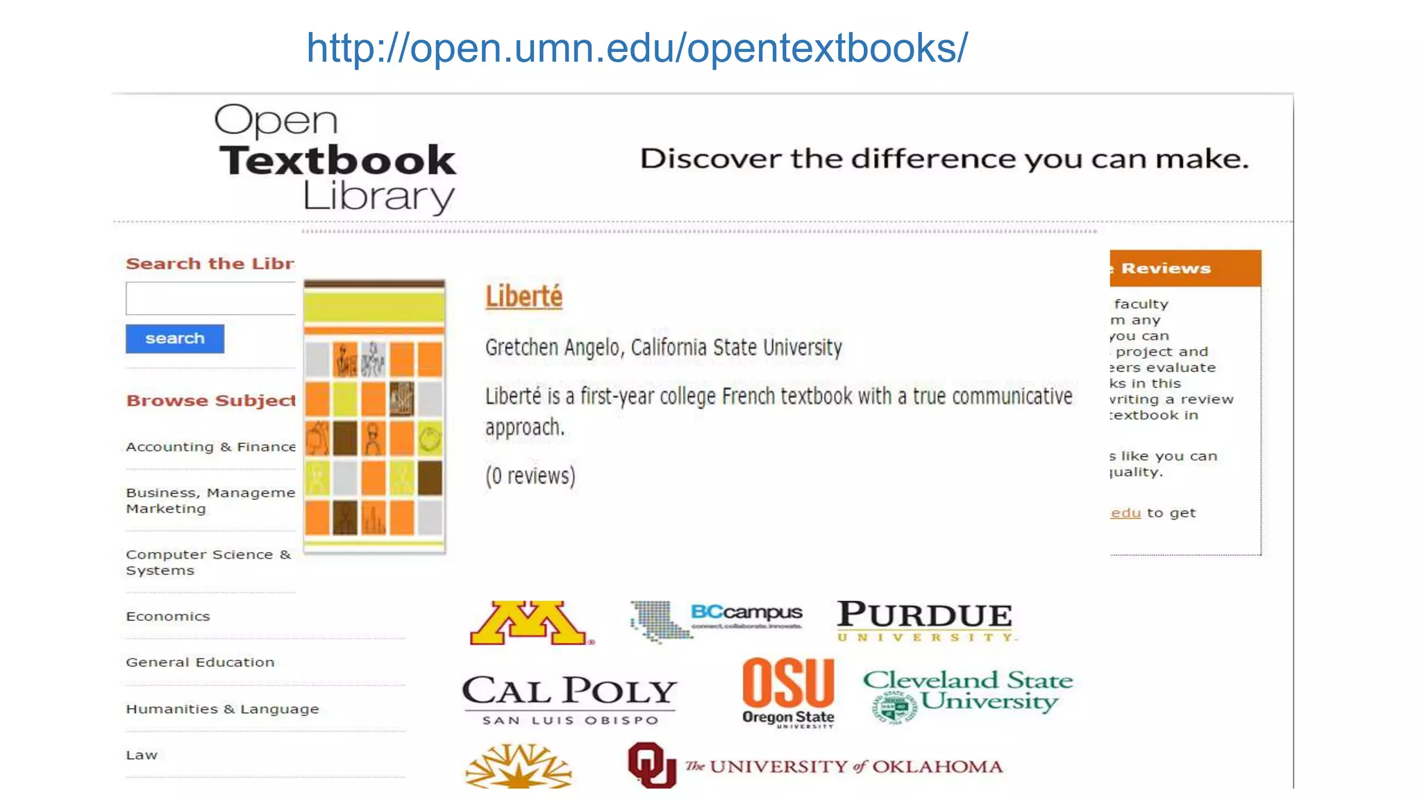 http://open.umn.edu/opentextbooks/
 