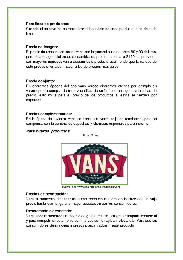 Mix delmarketing VANS