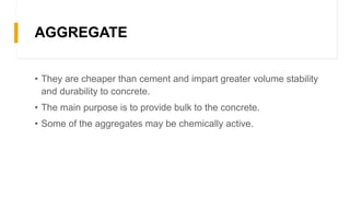 Mix design for concrete