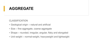 Mix design for concrete