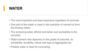 Mix design for concrete