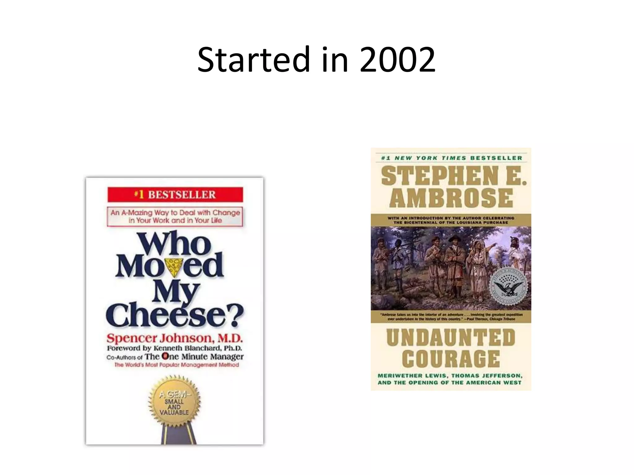 Started in 2002
 