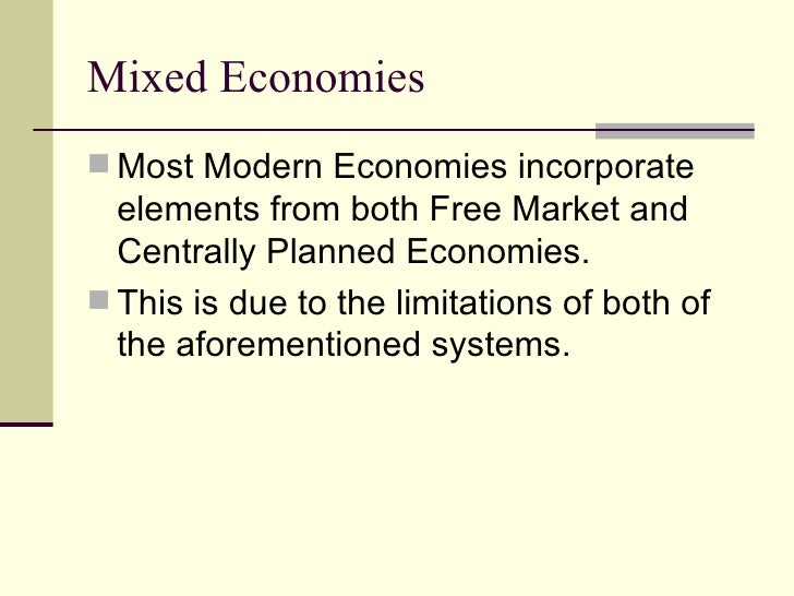 Mixed Economies Defined