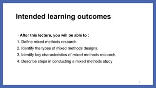Mixed-Methods-research statistics/business | PPTX