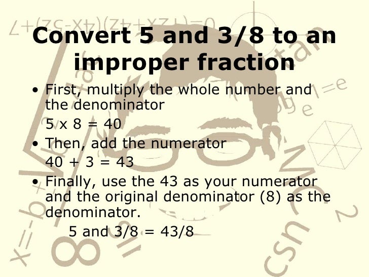 Mixed Numbers To Improper