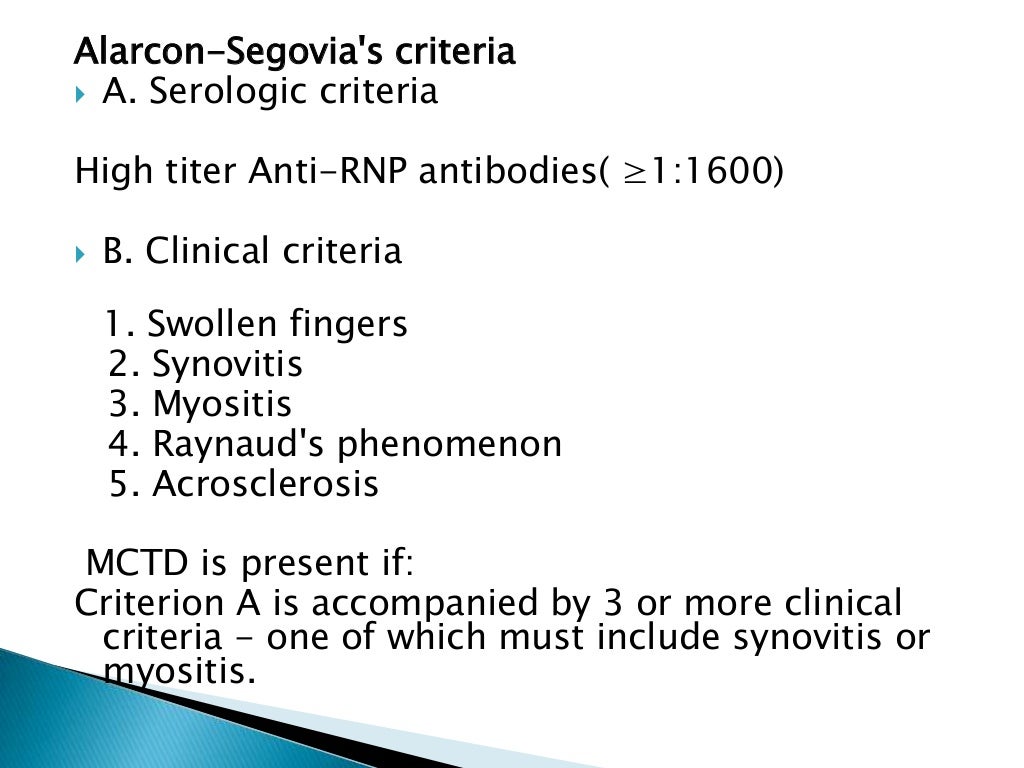 Mixed connective tissue disorder