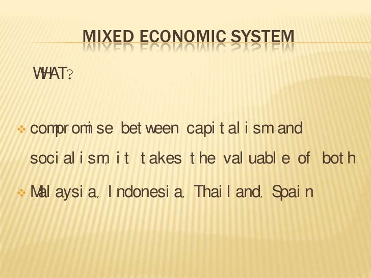 Mixed economic system