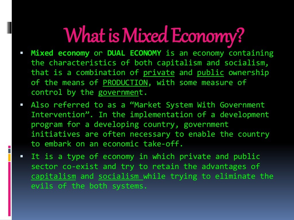 Mixed economy