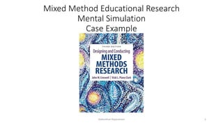 Mixed Method Educational Research
Mental Simulation
Case Example
Vaikunthan Rajaratnam 1
 