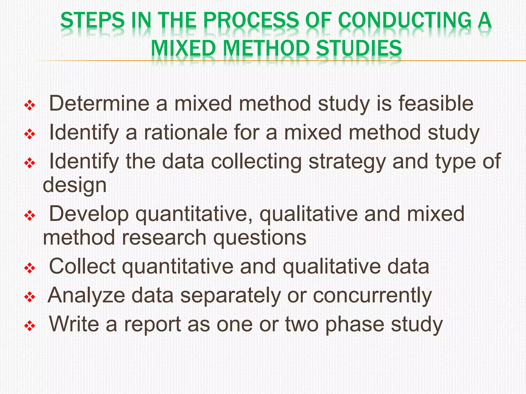 Mixed method research | PPTX